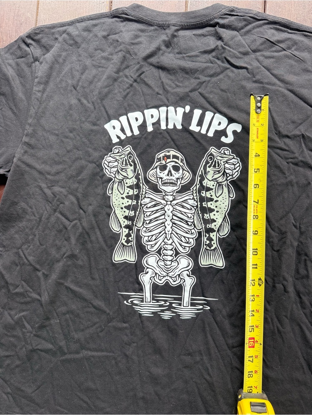 Rippin' Lips Skeleton Fishing T-Shirt 3XL